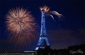 Fuochi d'artificio Torre Eiffel