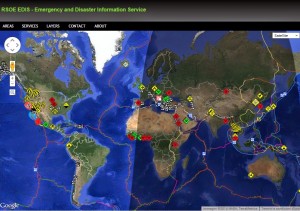 Mappa terremoti, calamità in tempo reale